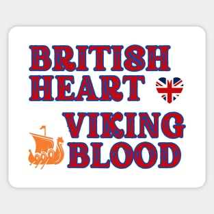 British Heart Viking Blood. Gift ideas for historical enthusiasts. Sticker